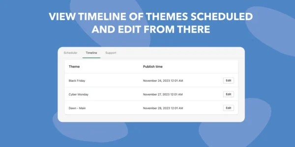 Shopify Theme Scheduler