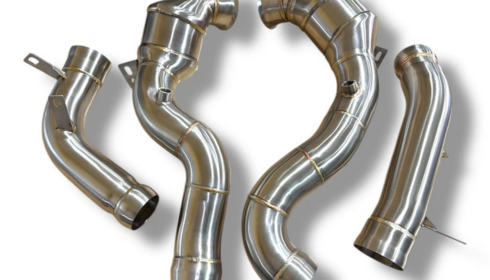 mercedes e63 w213 catted and catless downpipes